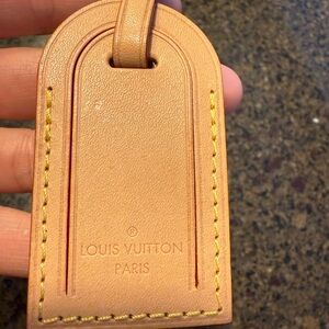 Louis Vuitton Beige Leather Tag